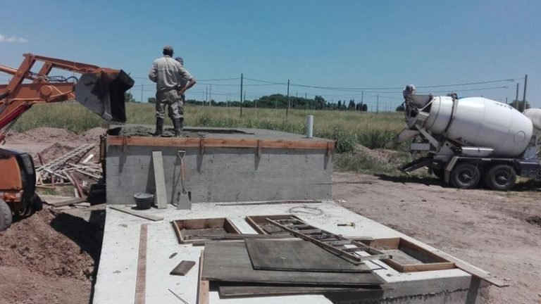 Avances de obra en la planta de efluentes y la bicisenda